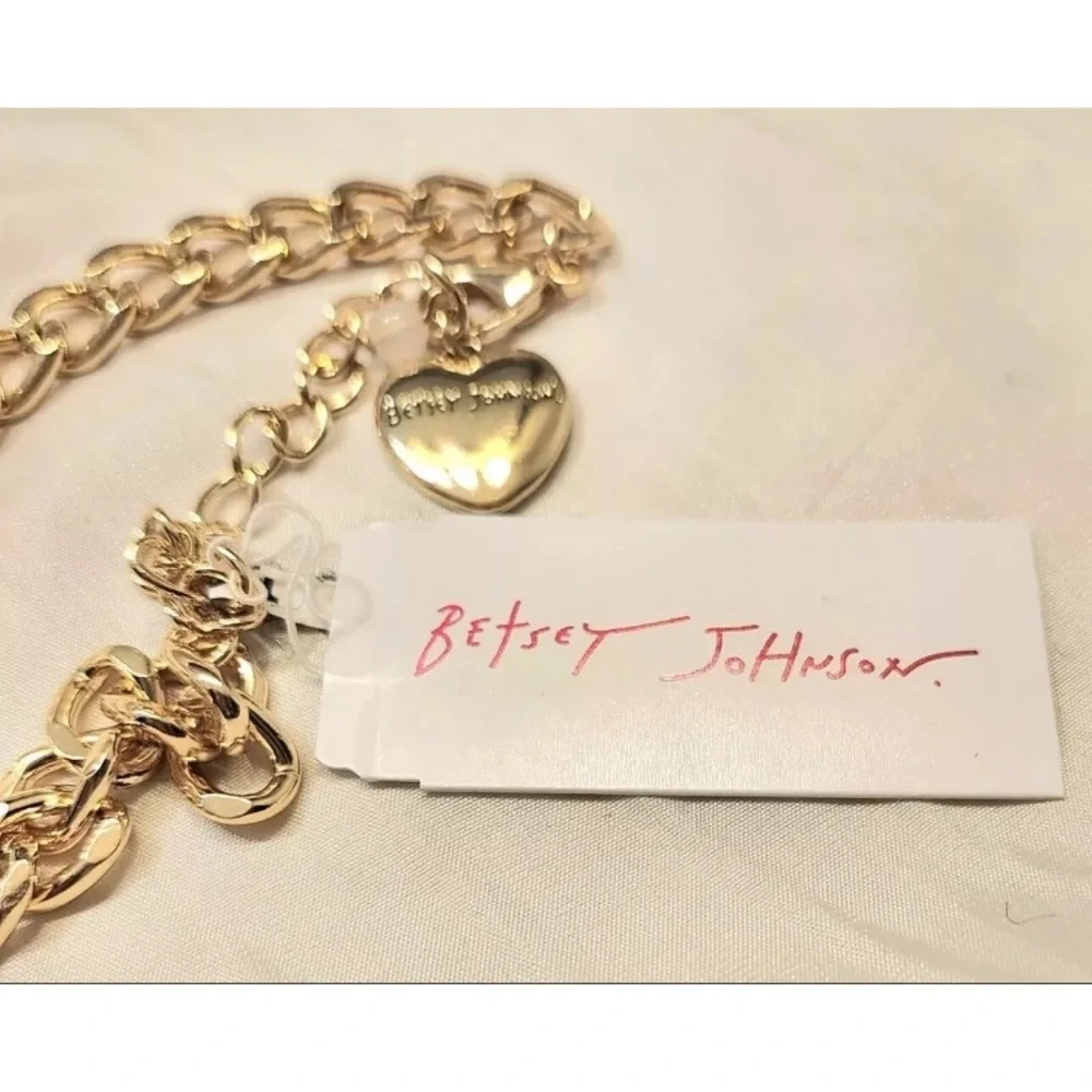 BETSEY JOHNSON SET Christmas Gingerbread in Lights Earrings Necklace Brooch NWT - Picture 7 of 16